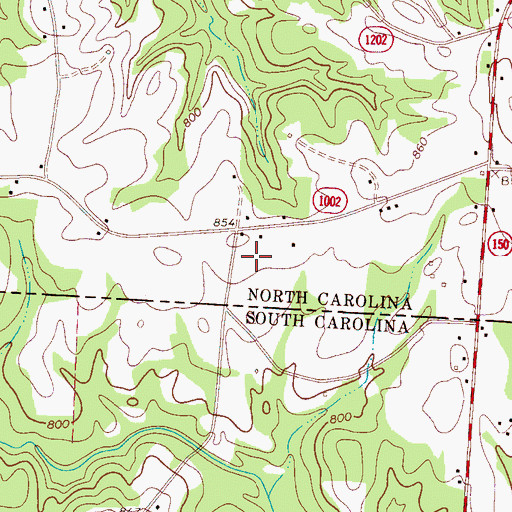 Topographic Map of Humphrey Gin (historical), NC