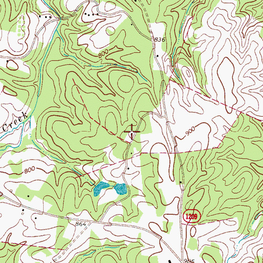 Topographic Map of Jolley Cemetery, NC