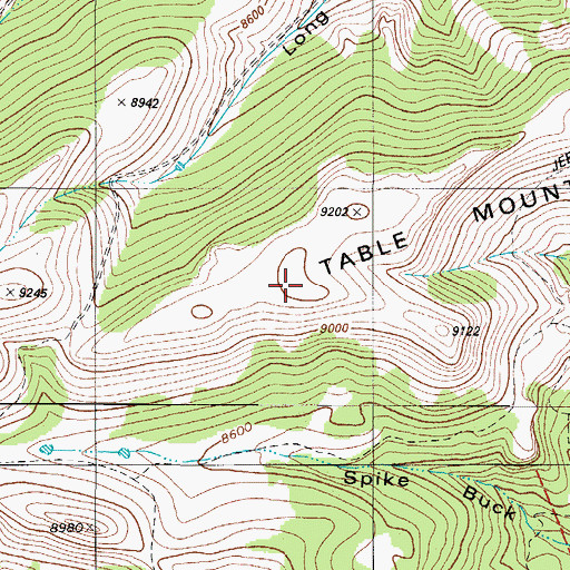 Topographic Map of Table Mountain, CO