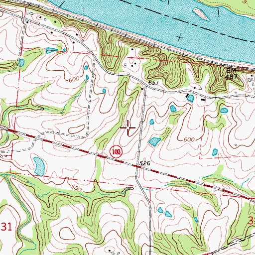Topographic Map of First United Methodist Church, MO