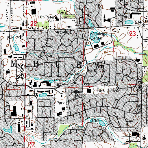 Topographic Map of Abrahamsen Park, IL