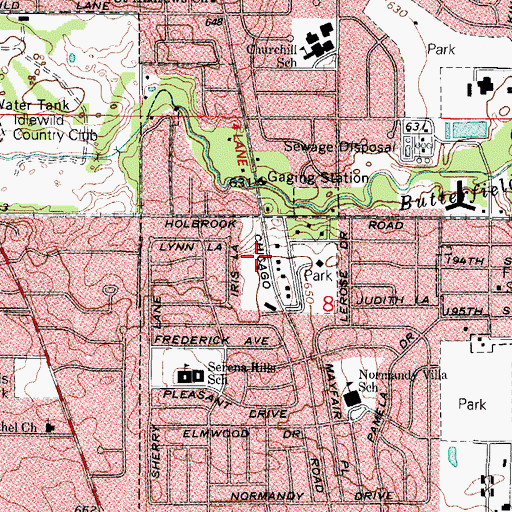 Topographic Map of Commissioners Park, IL