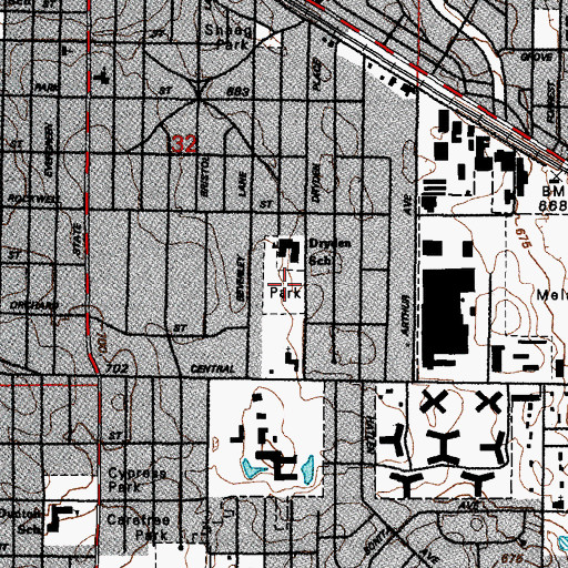 Topographic Map of Dryden Park, IL