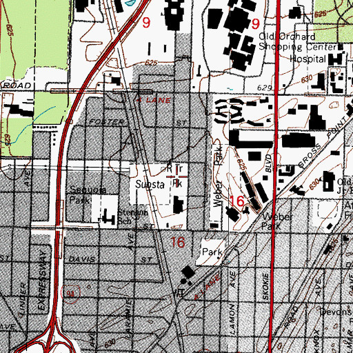 Topographic Map of Emerson Park, IL