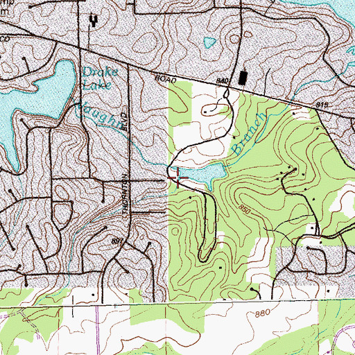 Topographic Map of Botanical Bend Creek, GA