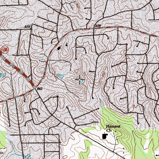 Topographic Map of Log Cabin Pond, GA