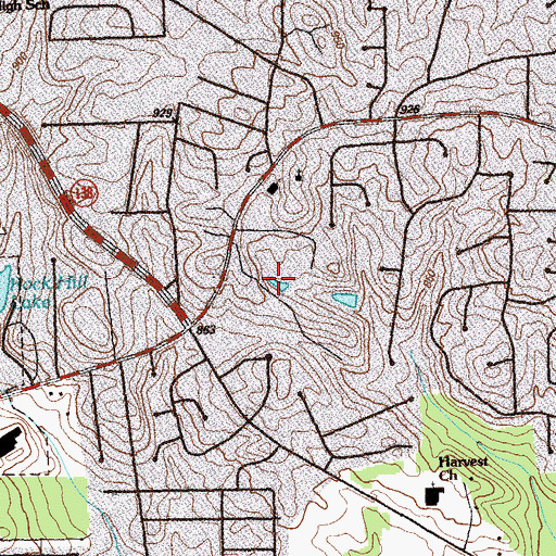 Topographic Map of Richmond Pond, GA