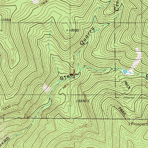 Topographic Map of Steel Canyon Trail, CO