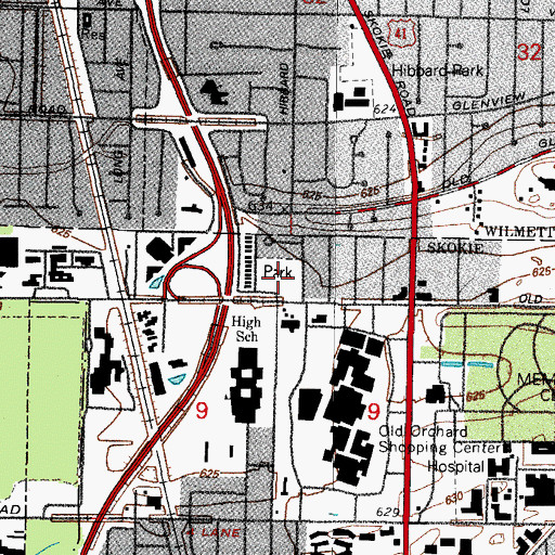 Topographic Map of Lawler Park, IL