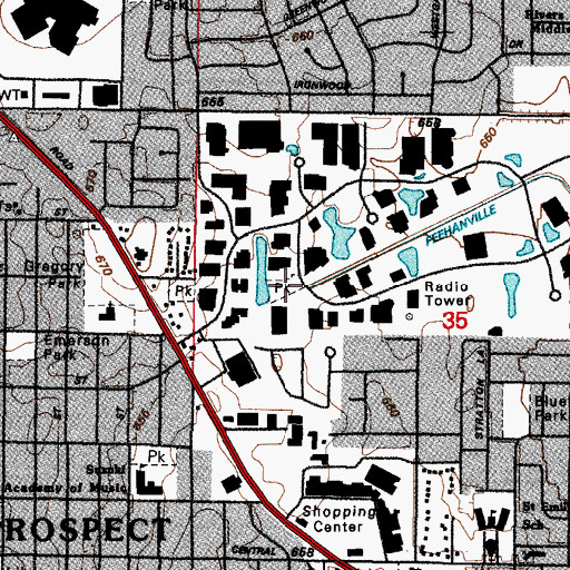 Topographic Map of Maple Trails Park, IL