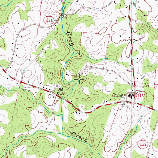 Topographic Map of McSwain Mill (historical), NC