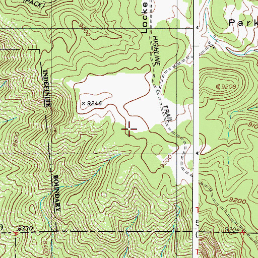 Topographic Map of Locke Mountain, CO