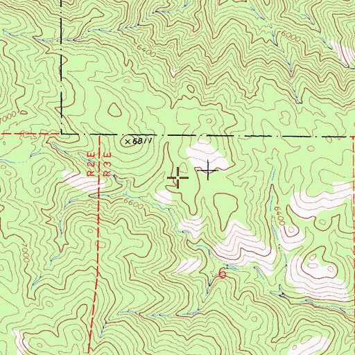 Topographic Map of Bighorn Mountain Wilderness, CA
