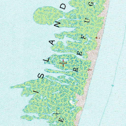 Topographic Map of Breton Wilderness, LA
