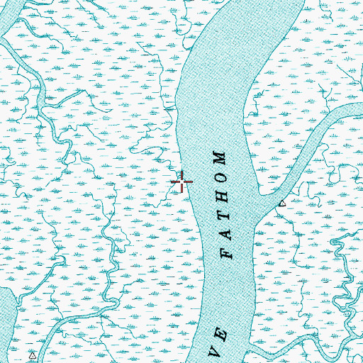 Topographic Map of Cape Romain Wilderness, SC