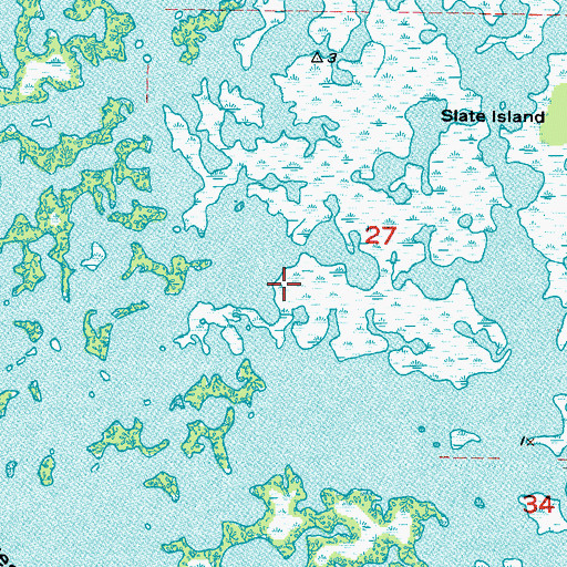 Topographic Map of Chassahowitzka Wilderness, FL