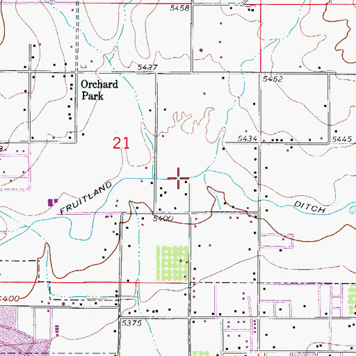 Topographic Map of Fruitland Ditch, CO
