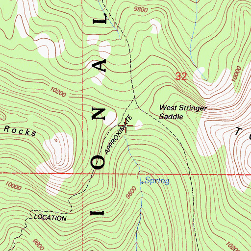 Topographic Map of Golden Trout Wilderness, CA