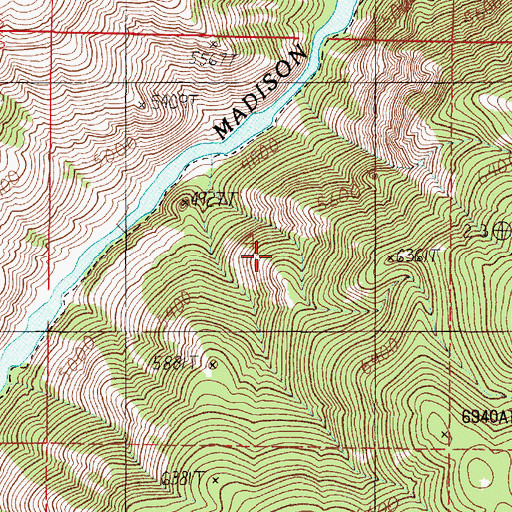 Topographic Map of Lee Metcalf Wilderness, MT