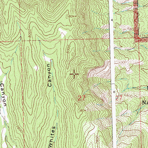 Topographic Map of Mesa Verde Wilderness, CO