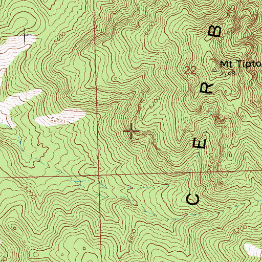 Topographic Map of Mount Tipton Wilderness, AZ