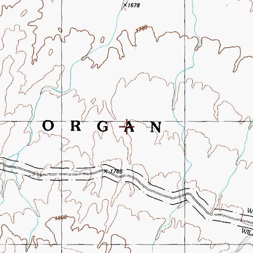 Topographic Map of Organ Pipe Cactus Wilderness, AZ