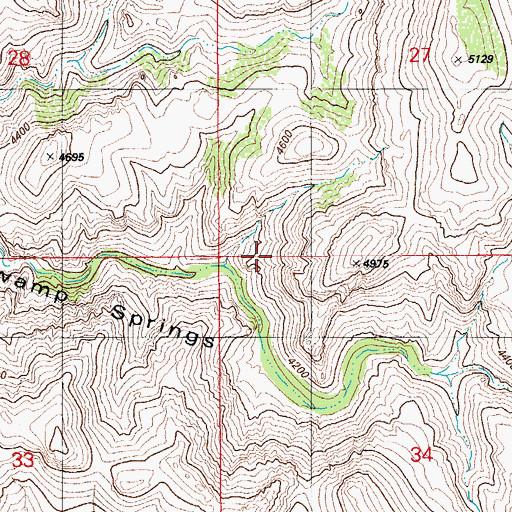 Topographic Map of Redfield Canyon Wilderness, AZ