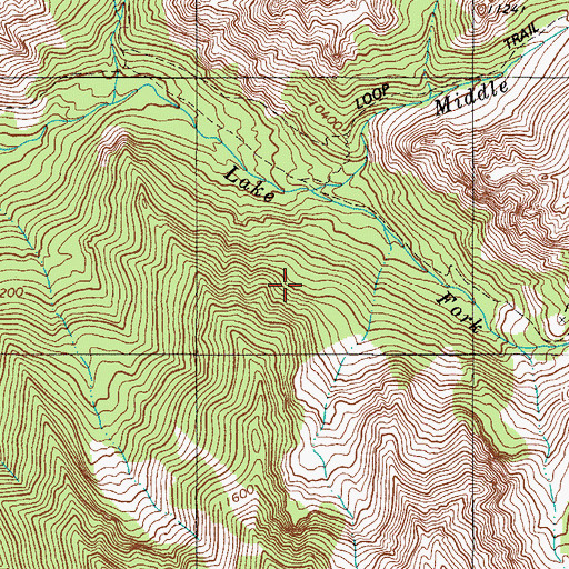 Topographic Map of Sangre de Cristo Wilderness, CO