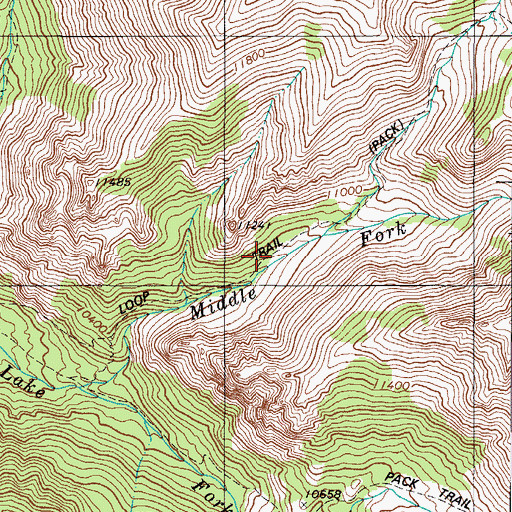 Topographic Map of Loop Trail, CO
