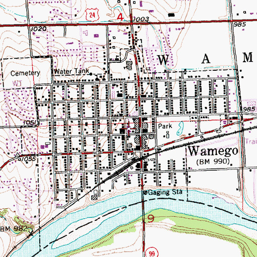 Topographic Map of Oz Museum, KS