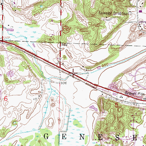 Topographic Map of Ice Age National Scenic Trail, WI