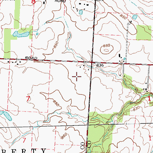 Topographic Map of Four Bridges Country Club, OH