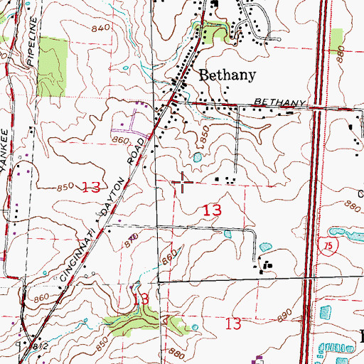 Topographic Map of Lakota East High School, OH