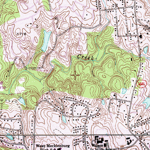 Topographic Map of Little Rock Road District Park, NC