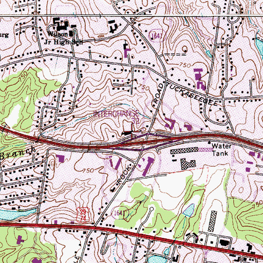 Topographic Map of 4101 South I-85 Industrial Park, NC