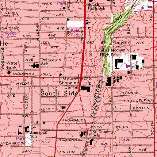 Topographic Map of Kyles Corner Post Office (historical), OH