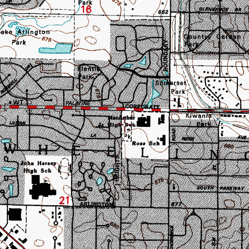 Topographic Map of Patriot Park, IL