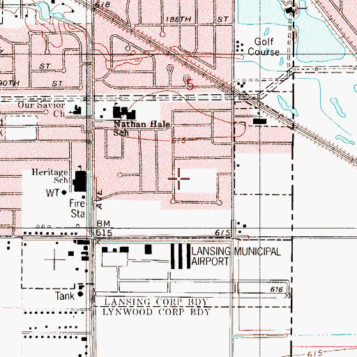 Topographic Map of Rotary Park, IL