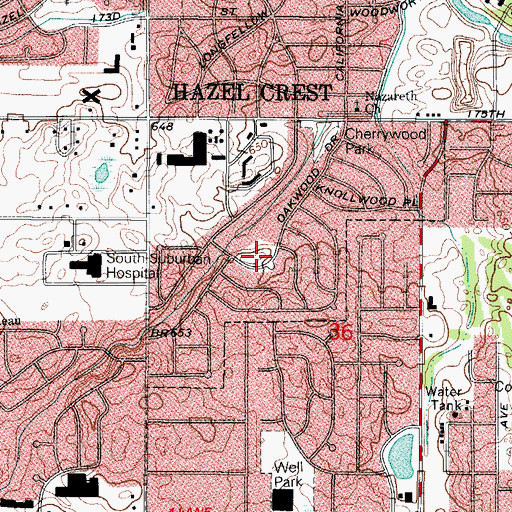 Topographic Map of Stone Hollow Park, IL