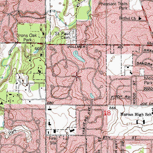 Topographic Map of Graymoor, IL