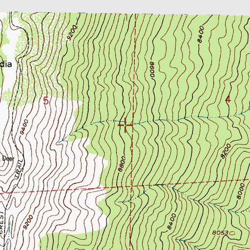 Topographic Map of Sandia Ranger District, NM