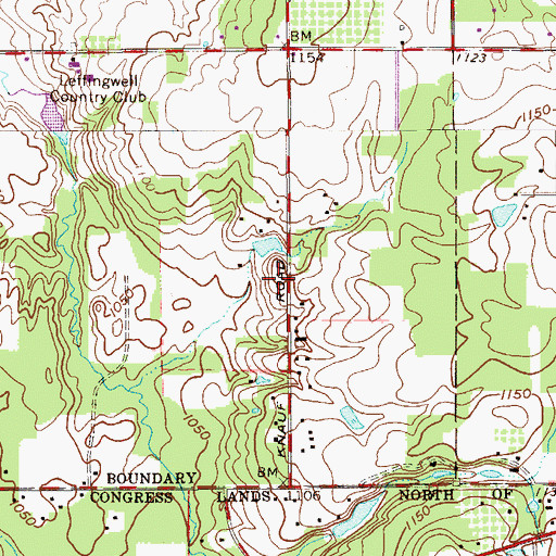 Topographic Map of Knaufville Post Office (historical), OH