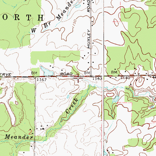 Topographic Map of New Buffalo Post Office (historical), OH