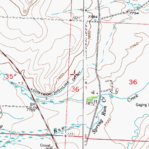 Topographic Map of Lohstroh Highline Ditch, CO
