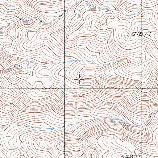 Topographic Map of Death Valley Wilderness, CA