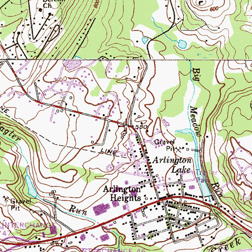 Topographic Map of Loder School (historical), PA