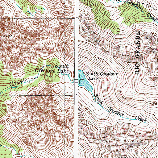 Topographic Map of South Crestone Lake, CO