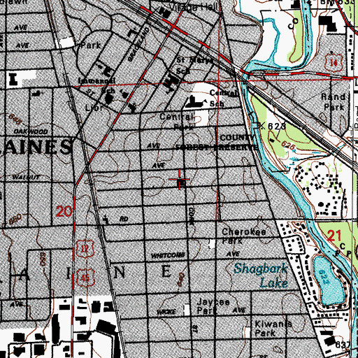 Topographic Map of Christ United Church, IL