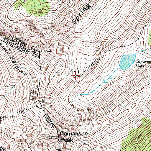 Topographic Map of Venable-Comanche Trail, CO