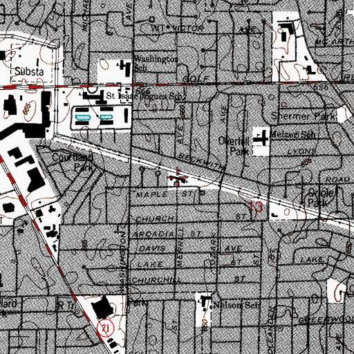 Topographic Map of Northwest Suburban Jewish Congregation, IL